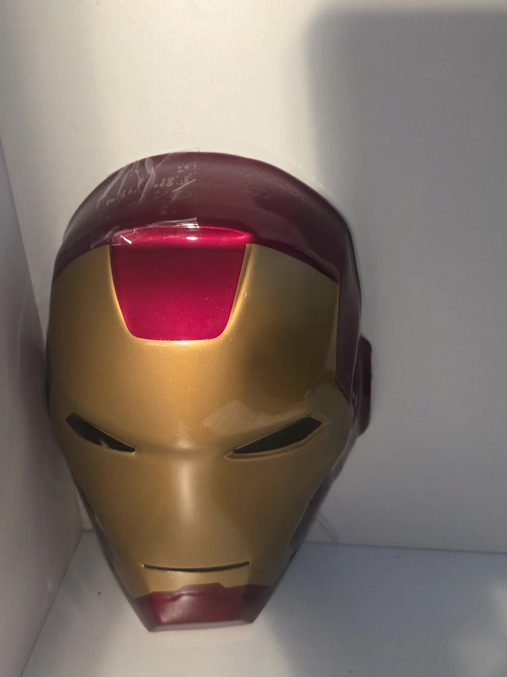 Metallic Gold and Red Iron Man Plastic Mask Costume